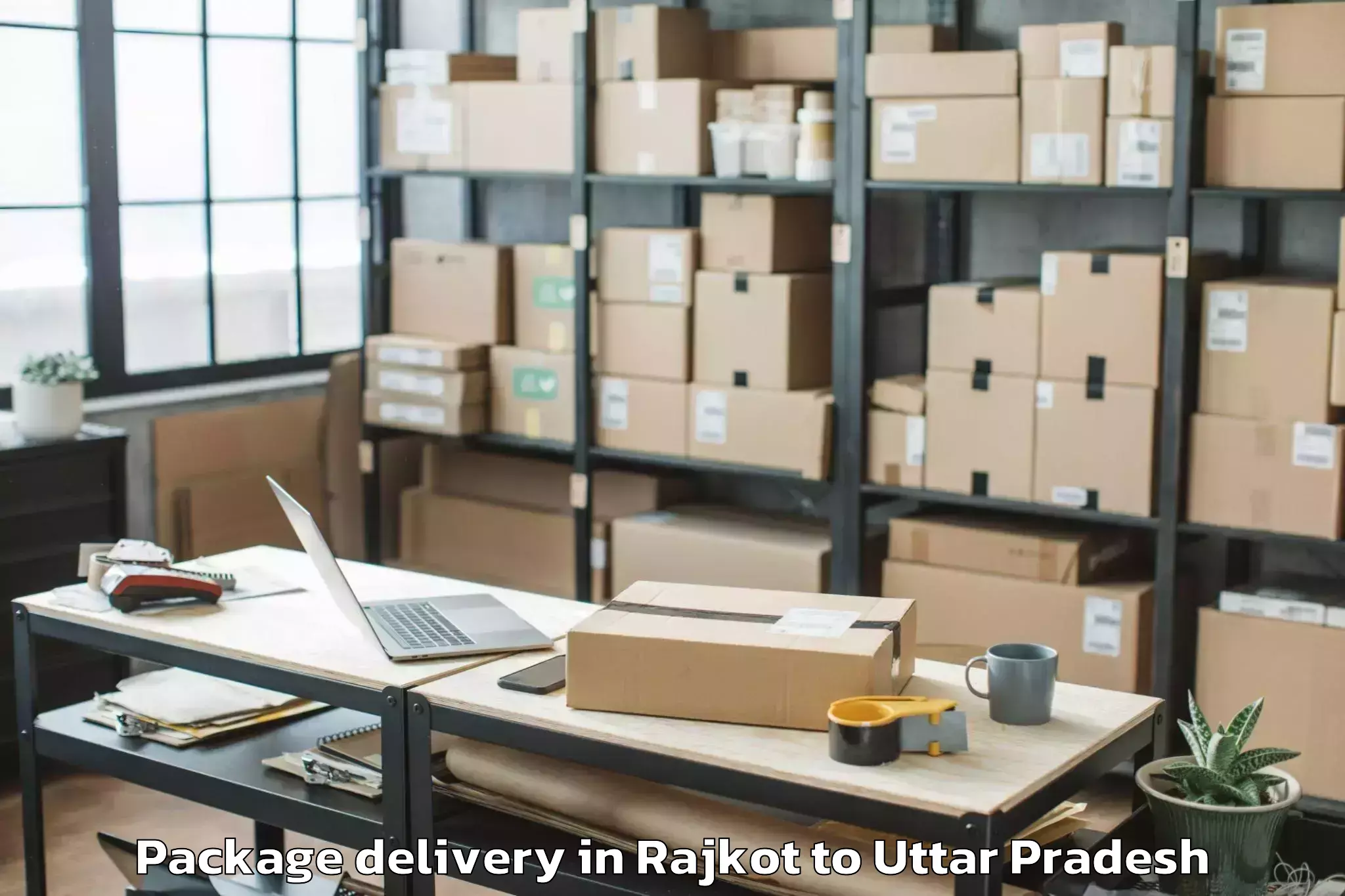 Discover Rajkot to Auraiya Package Delivery